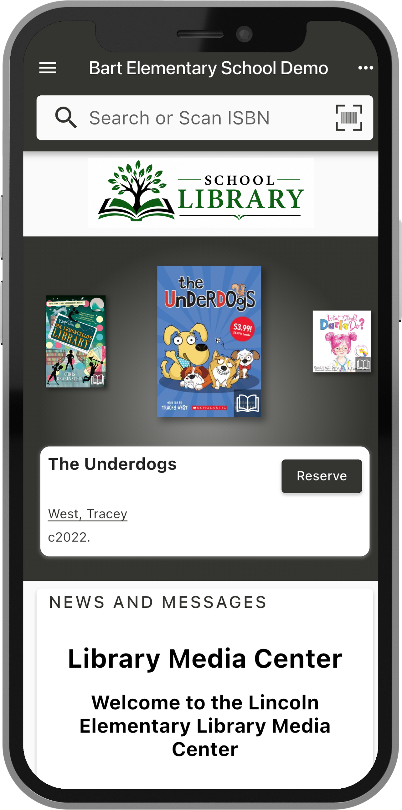 Librista student app screens